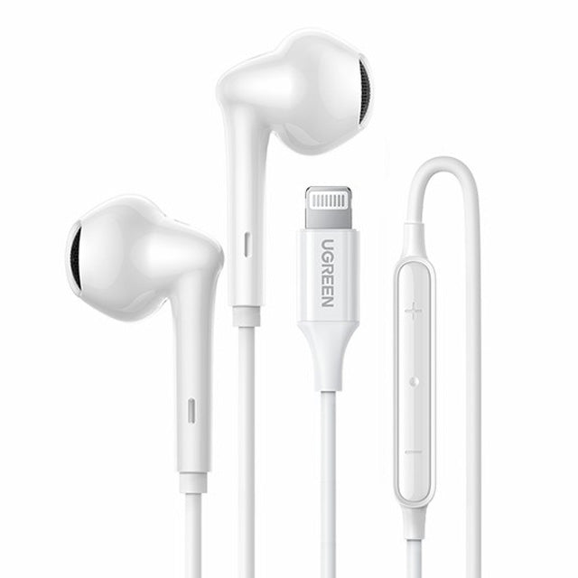UGREEN 80649 HiTune Lightning Earbuds Wired Headset In-Ear Headphones with Mic and Volume Control Compatible with iPhone 13 Pro Max 12 11 SE XR XS X iPod iPad Air Mini (MFi Certified) UGREEN 80649 HiTune Lightning Earbuds Wired Headset In-Ear Headphones with Mic and Volume Control Compatible with iPhone 13 Pro Max 12 11 SE XR XS X iPod iPad Air Mini (MFi Certified)